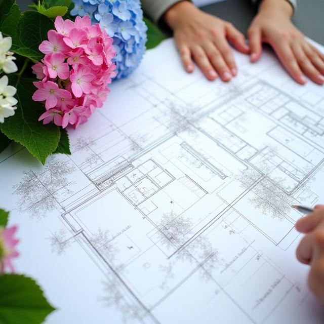 Modern landscape architectural design plan